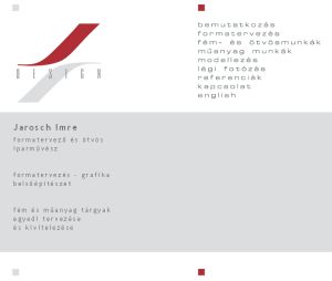 Jarosch Imre formatervez�s, f�mm�ves, grafika