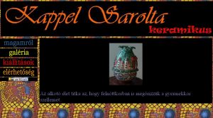 Kappel Sarolta iparm�v�sz, ker�mia, fest�m�v�szet